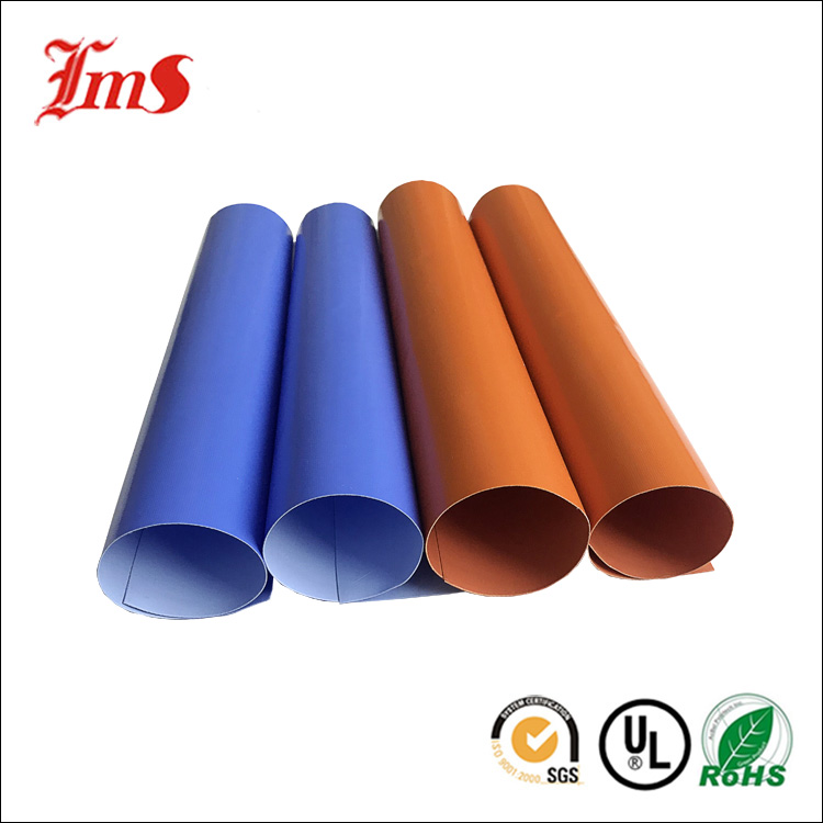 LMS-TSE 橘黃色0.75厚度半生半熟硅膠布（單面生單面熟硅膠布）